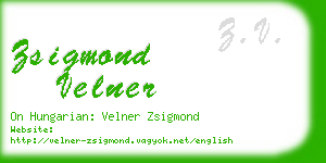 zsigmond velner business card